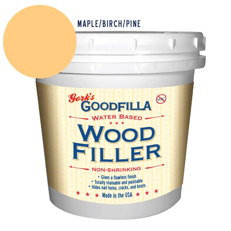 Goodfilla Maple Beech Pine,1 Quart (3.5lbs) Wood and Grain Filler, Stainable, Tintable, Sandable, Zero Waste, Non-Toxic, USA Made - Image 1